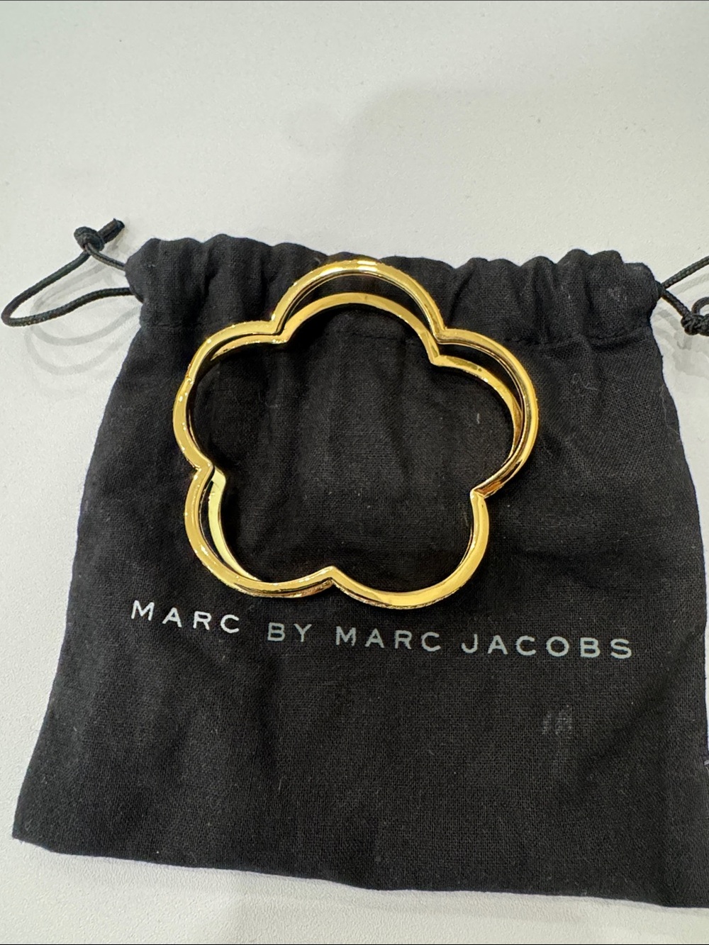 Marc By Marc Jacobs Gold Crystal Double Wave Bangle Bracelet